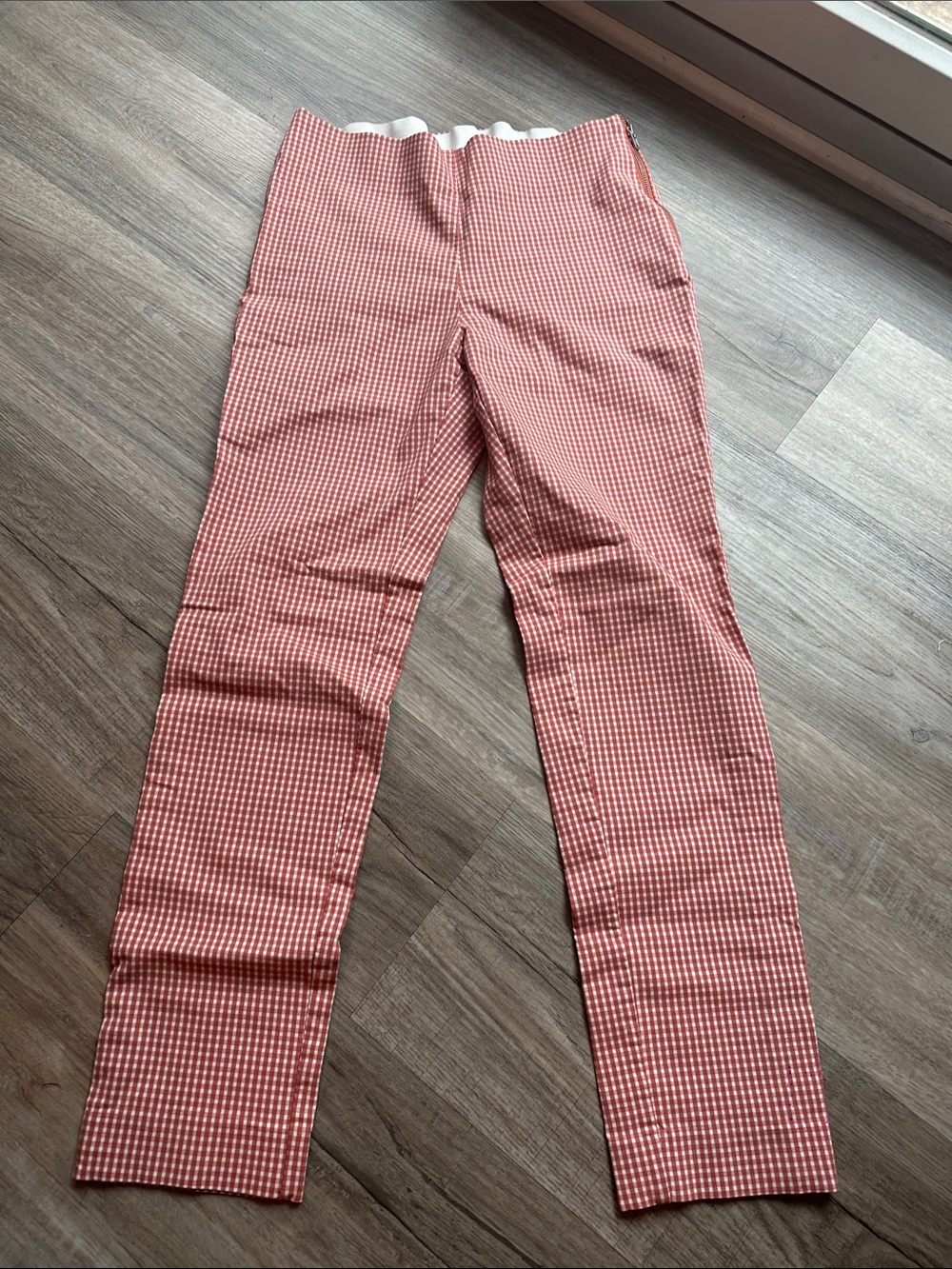 a new day Red and White Gingham Pants